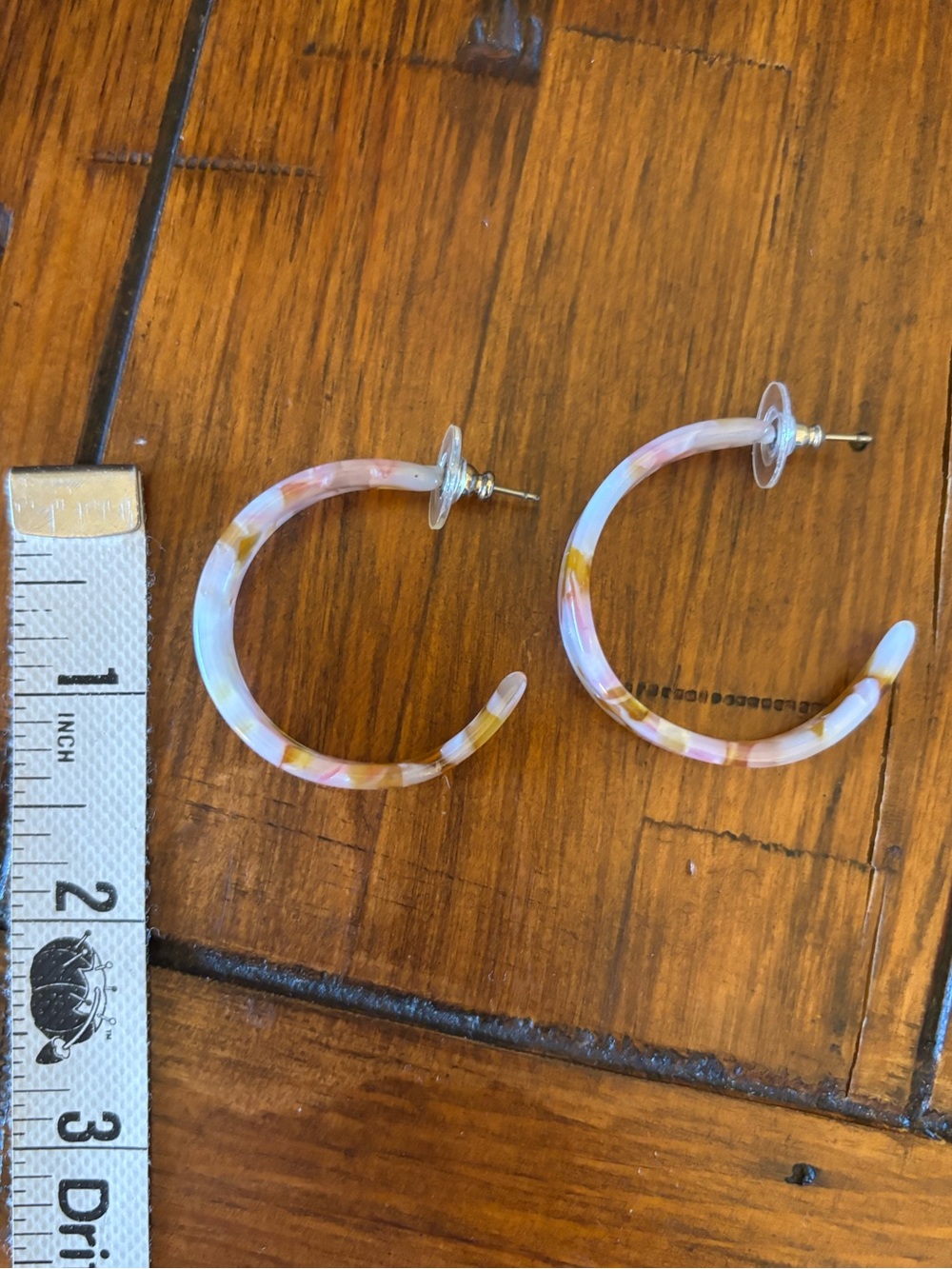 Hoop Earrings Acrylic Summer - Picture 7 of 7
